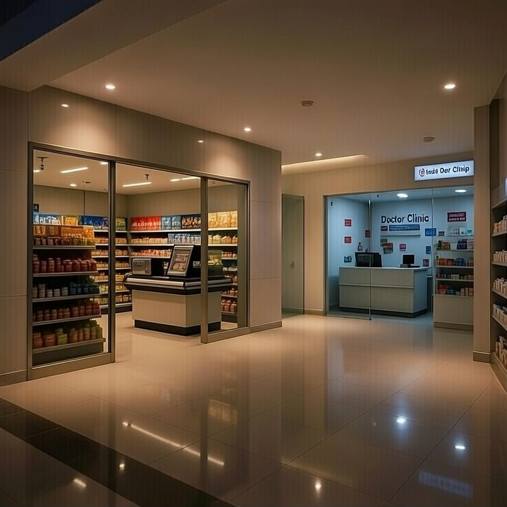 Serene communal spaces & ground floor in sacred Kashi yatri nivas